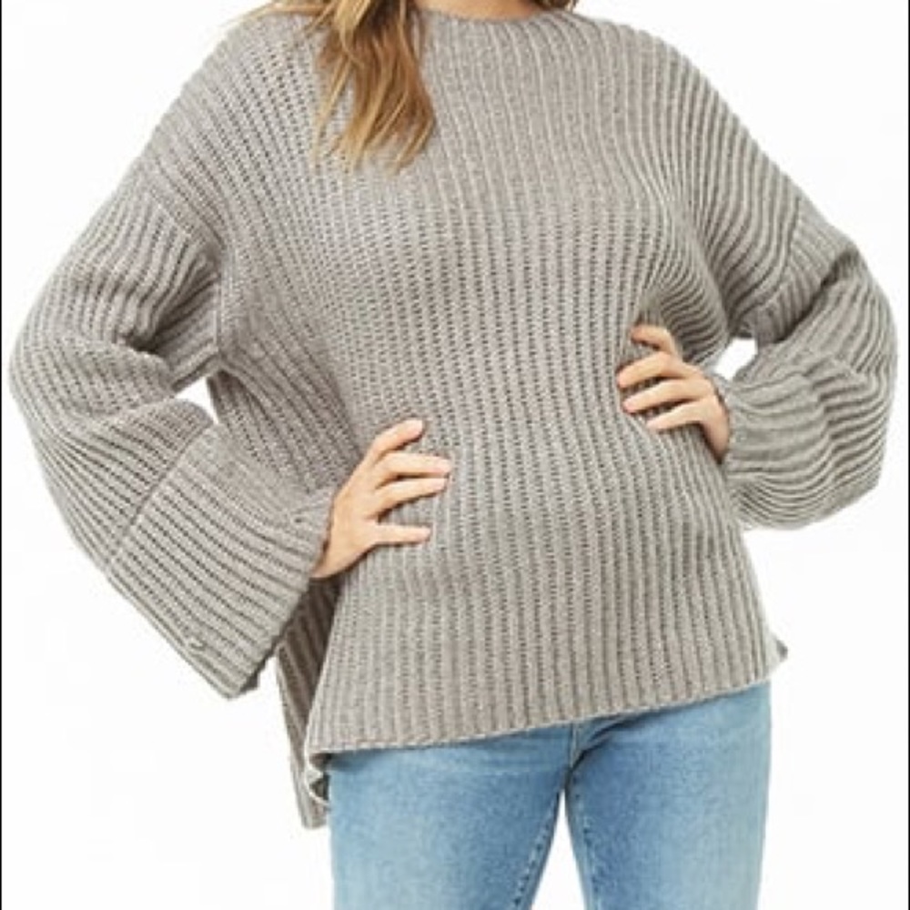 Chunky ribbed knit sweater
